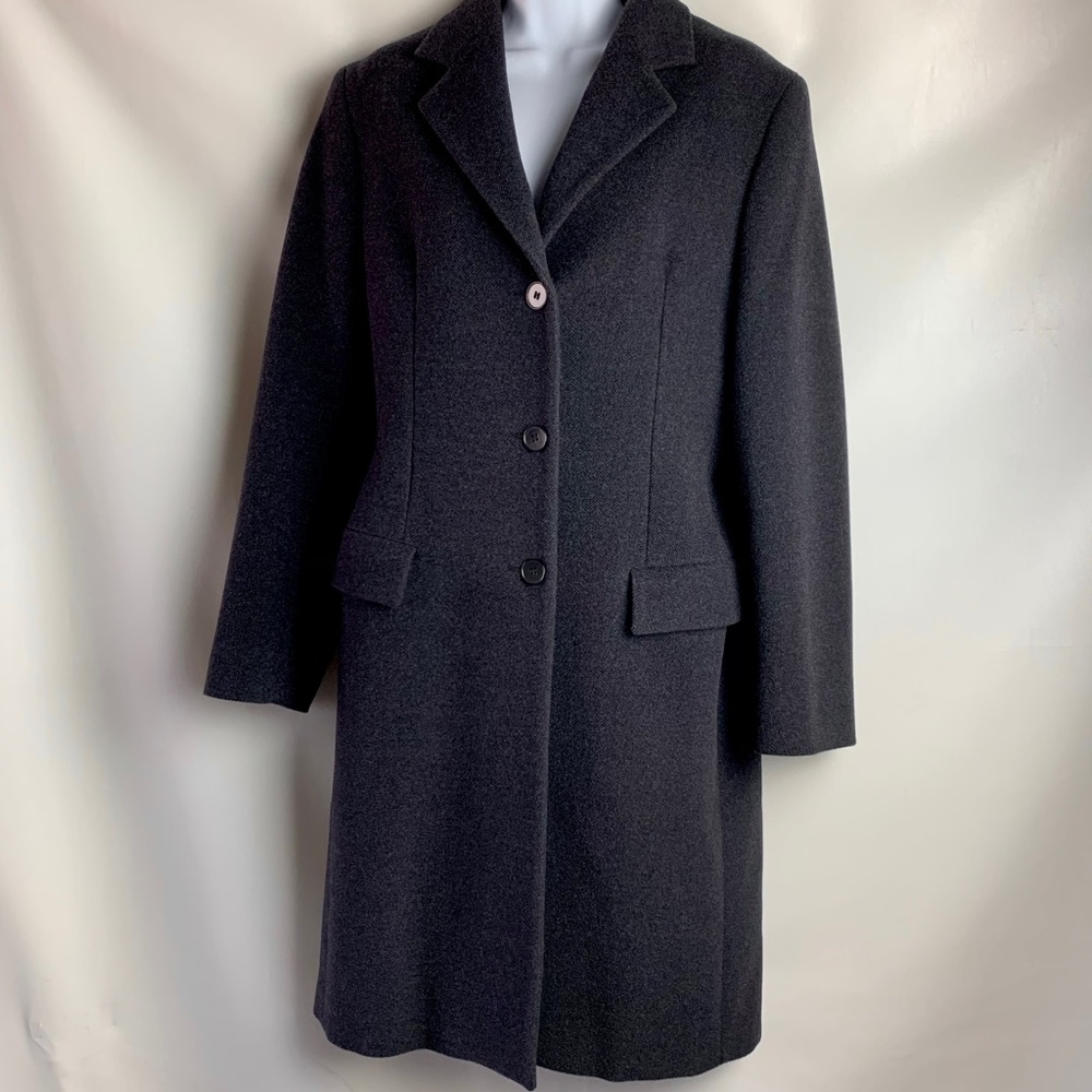 Vintage Max Mara Pure New Wool Trench Coat Size 6